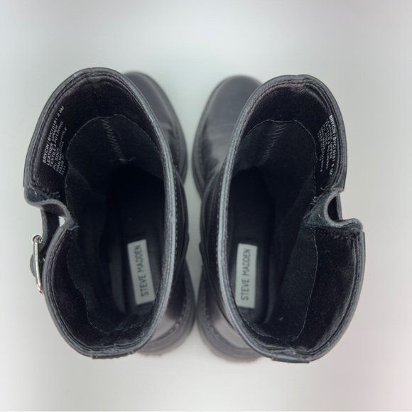 Steve Madden Black Leather
Brycin Buckle Ankle Moto Boots - Picture 8 of 10